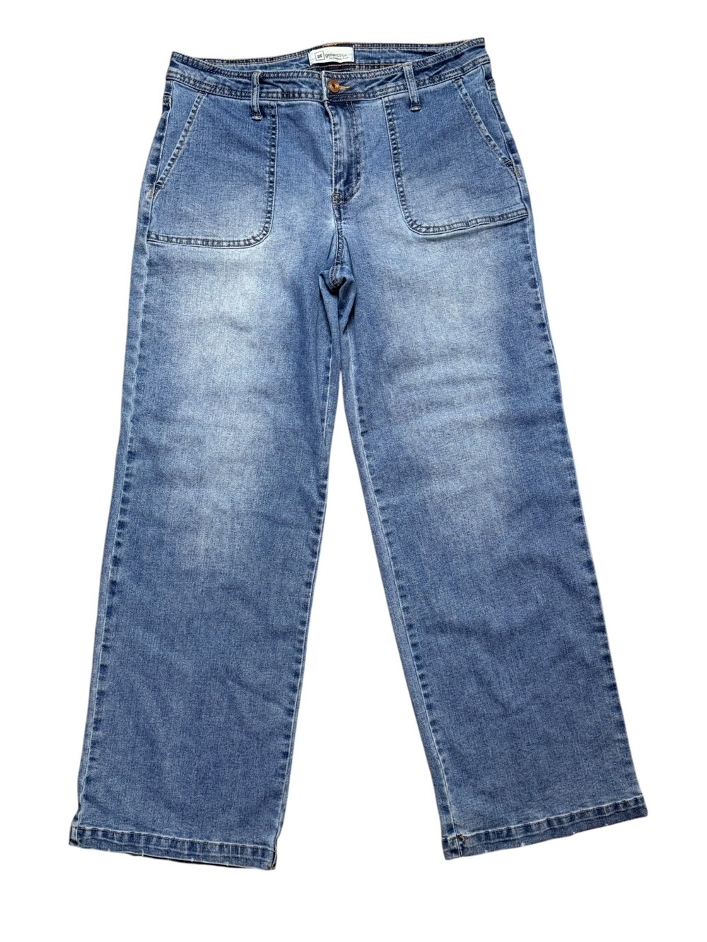 RE Generation by Celebrity Pink Wide Leg Jeans Women’s 11/30 Light Wash - Picture 2 of 10
